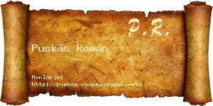 Puskás Román névjegykártya